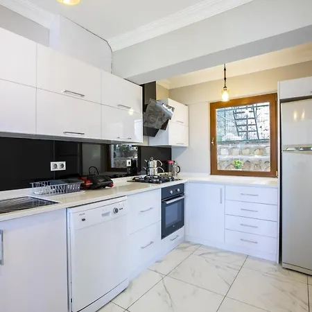 Refreshing With Sea View And Backyard Surrounded By Nature In Kas Apartament *